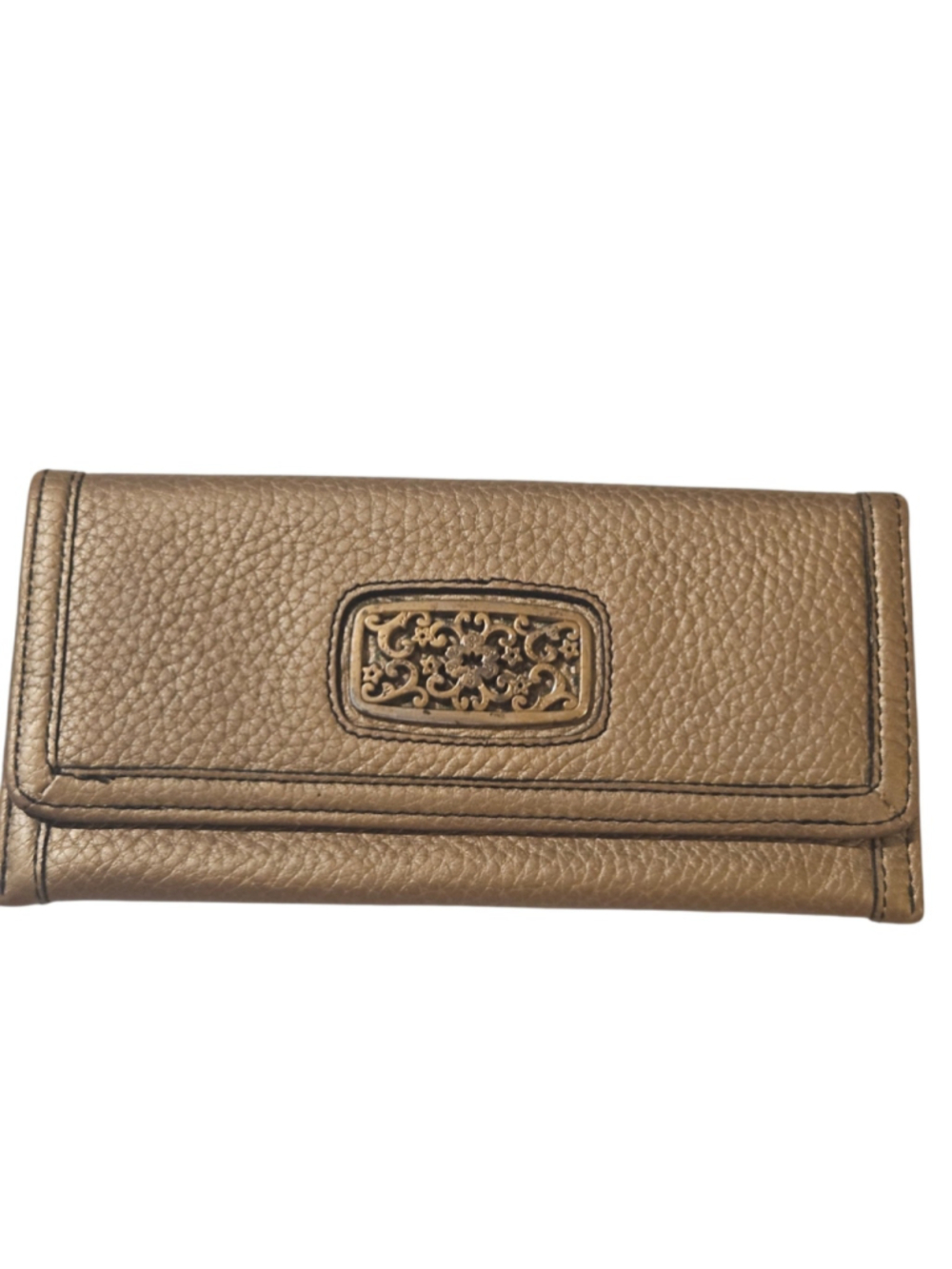 Brighton Gold Leather Wallet One Size